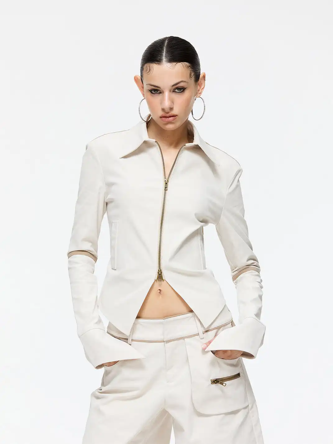 Latelylab | 0-Cut Woven Slim-Fit Shirt And Trousers Set