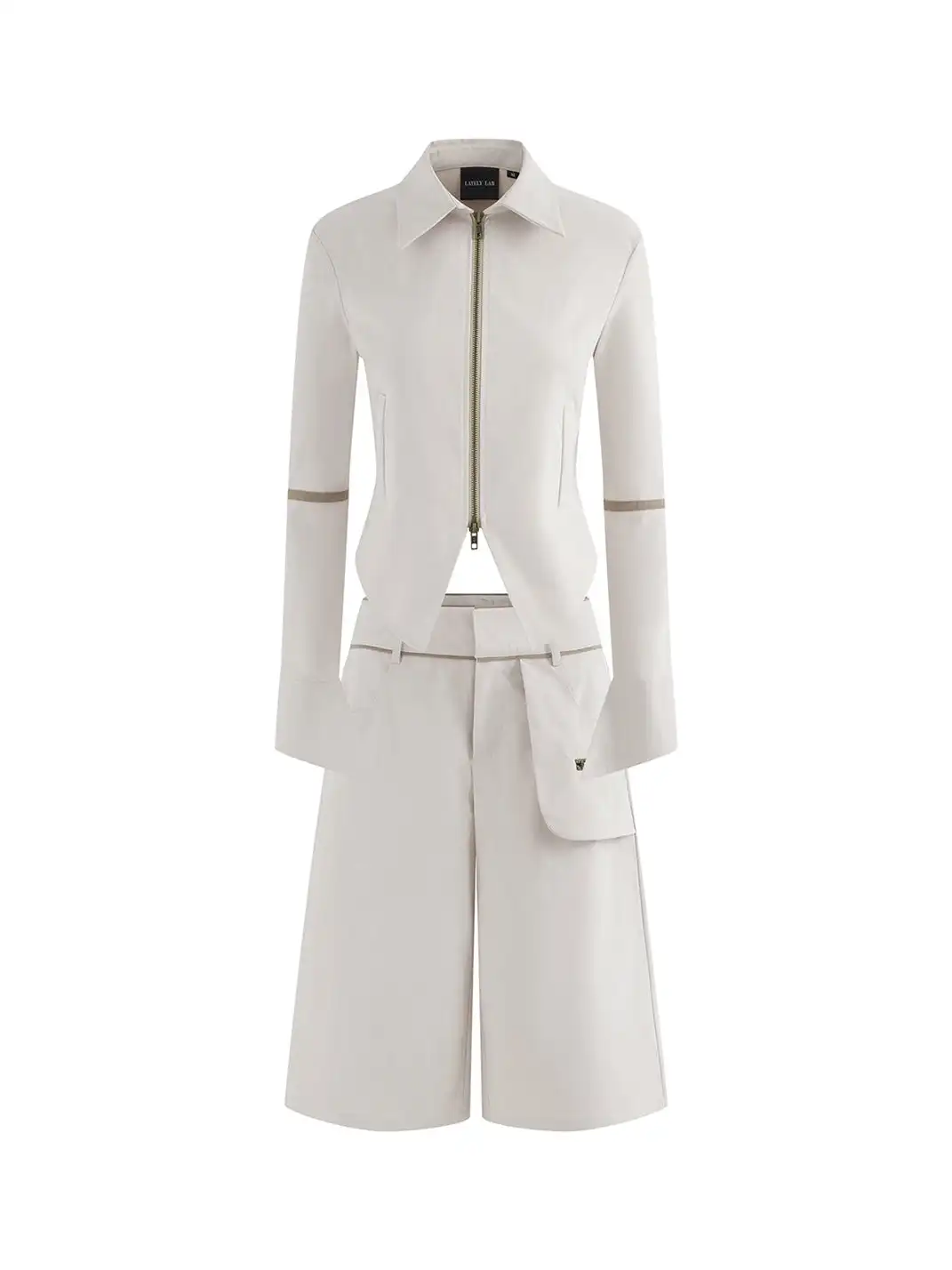 Latelylab | 0-Cut Woven Slim-Fit Shirt And Trousers Set