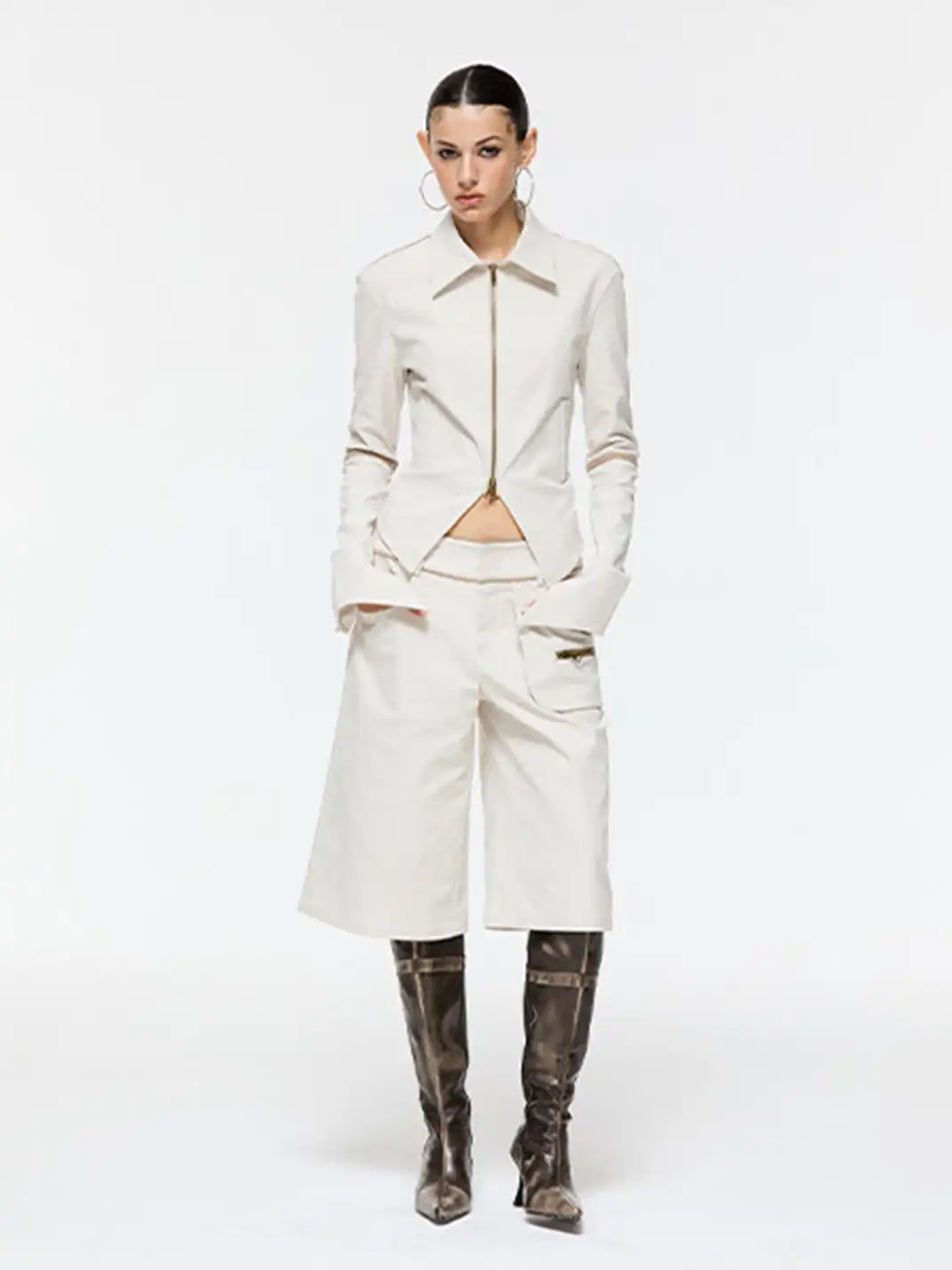 Latelylab | 0-Cut Woven Slim-Fit Shirt And Trousers Set