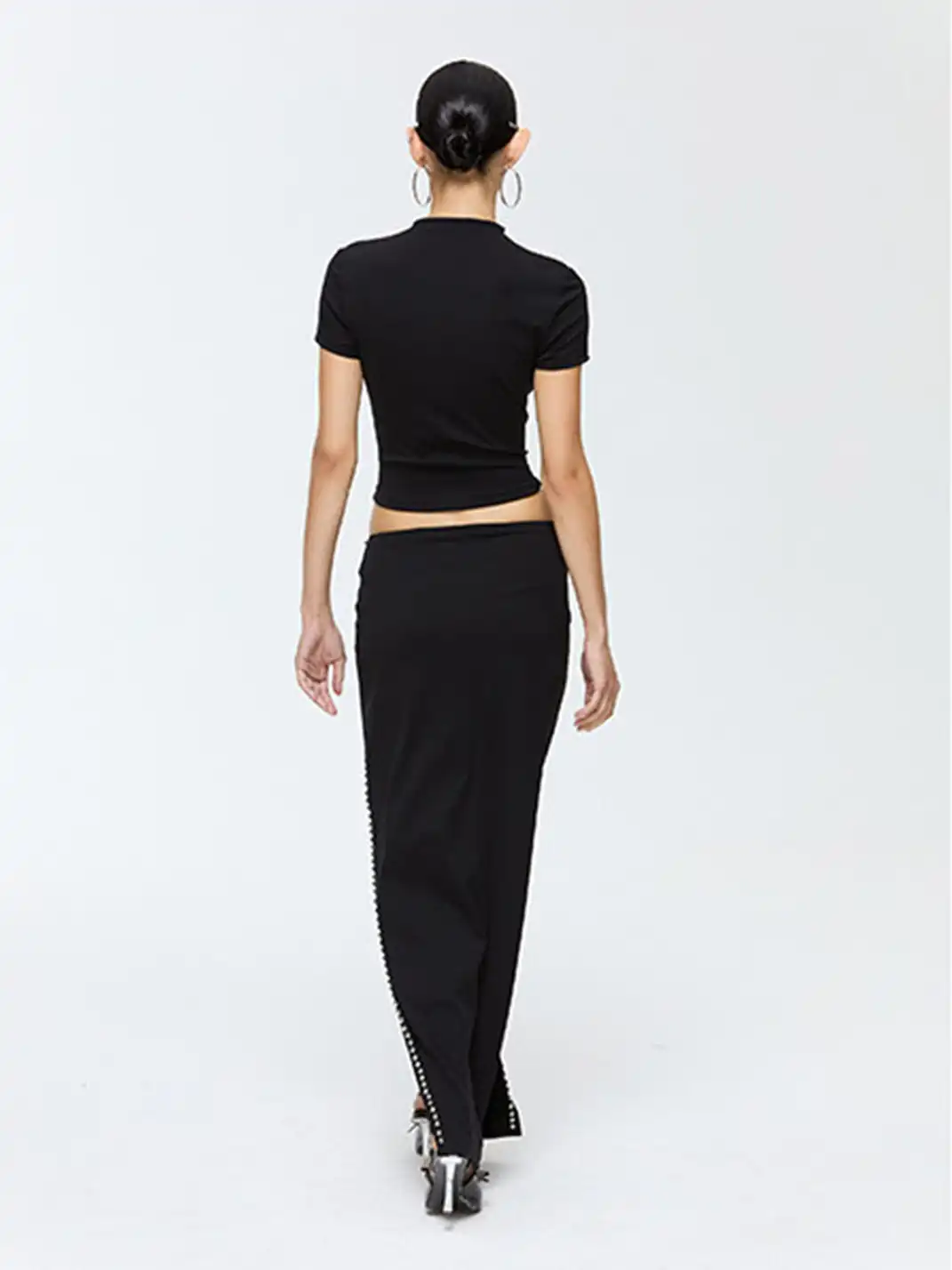 Latelylab | Hollow-Out Tight-Fitting T-Shirt