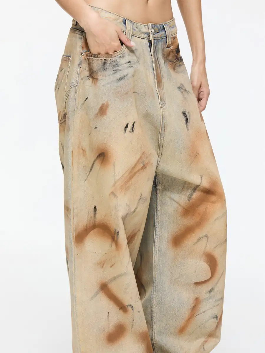 Latelylab | Dirty Low-Rise Wide-Leg Jeans - 2