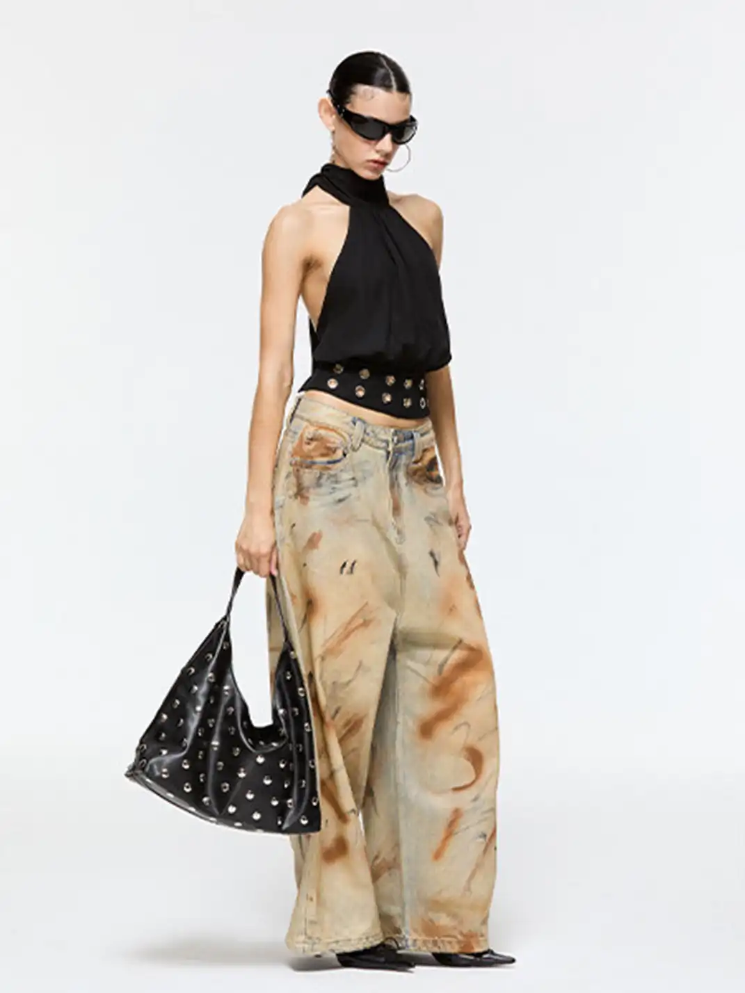 Latelylab | Dirty Low-Rise Wide-Leg Jeans
