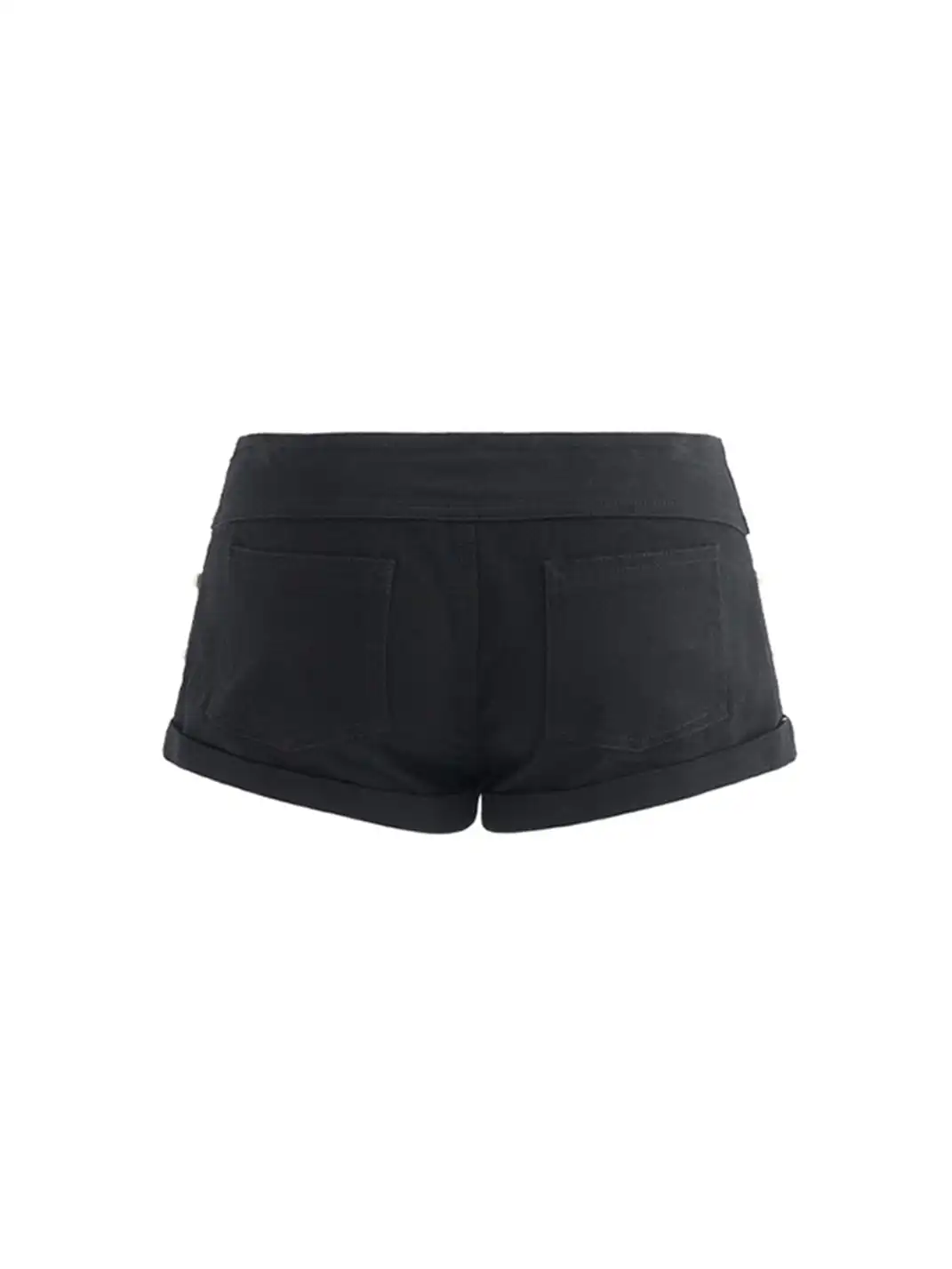 Latelylab | Studded Low-Rise Denim Shorts