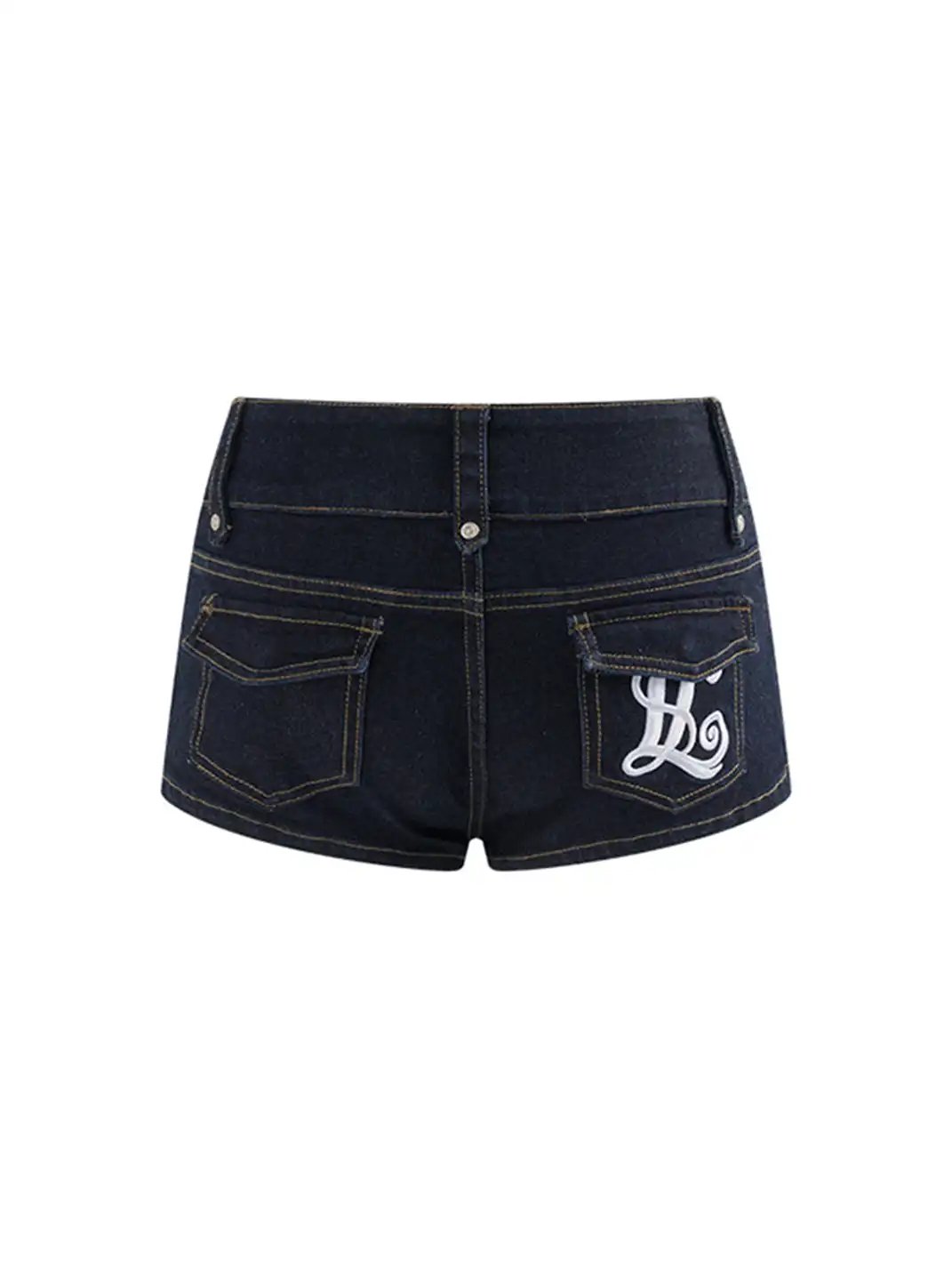 Latelylab | Low-Rise Stretch Denim Shorts