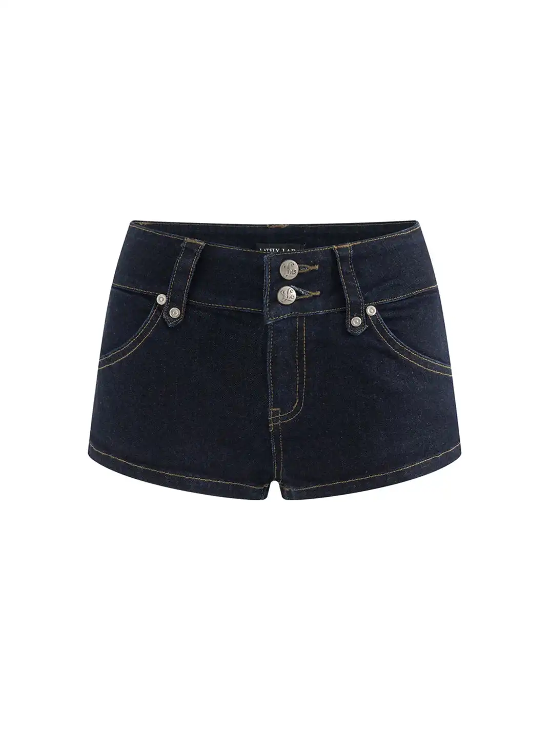 Latelylab | Low-Rise Stretch Denim Shorts