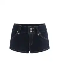 Latelylab | Low-Rise Stretch Denim Shorts