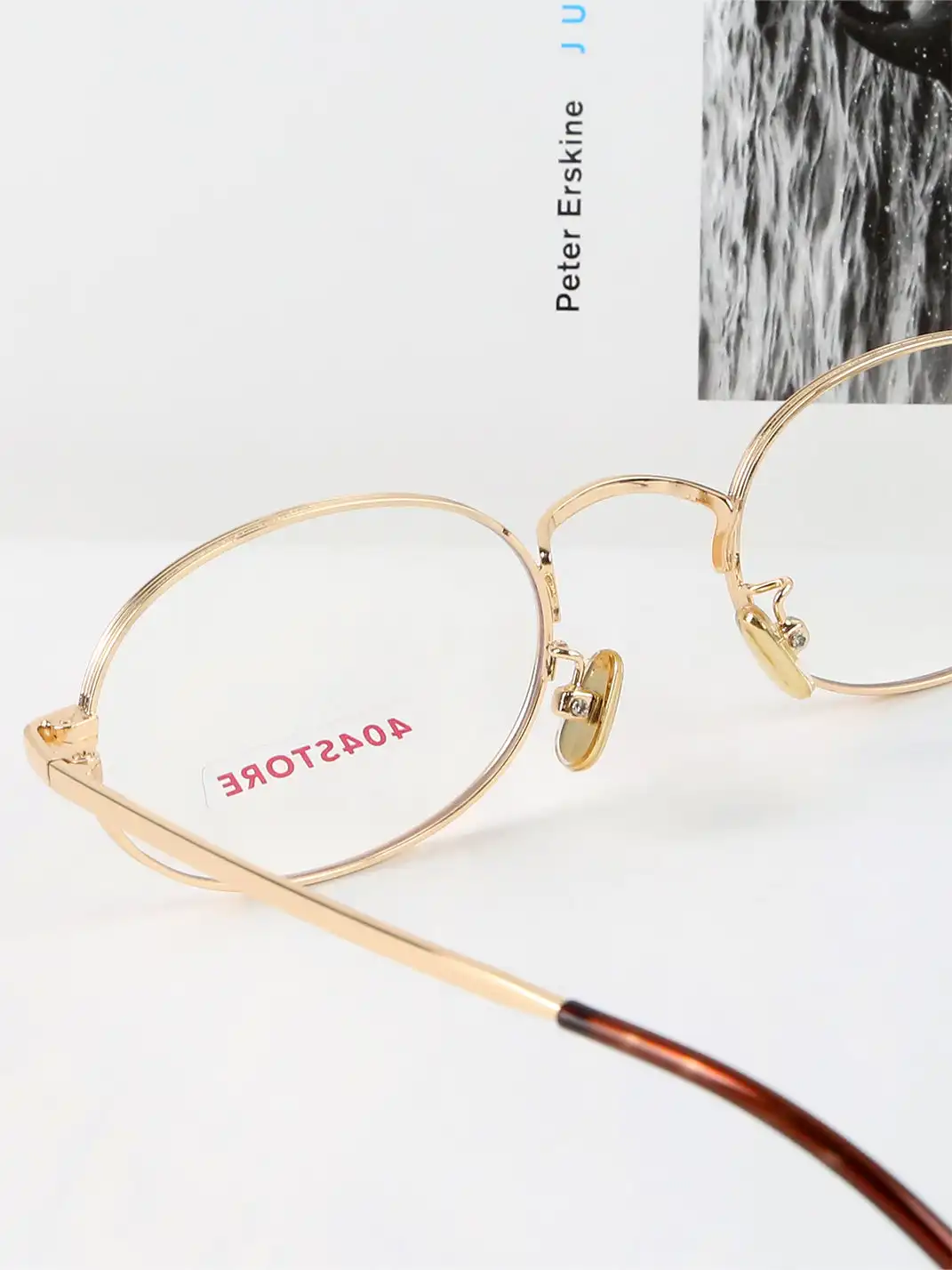 404 | Oval-Frame Alloy Anti-Blue Light Glasses