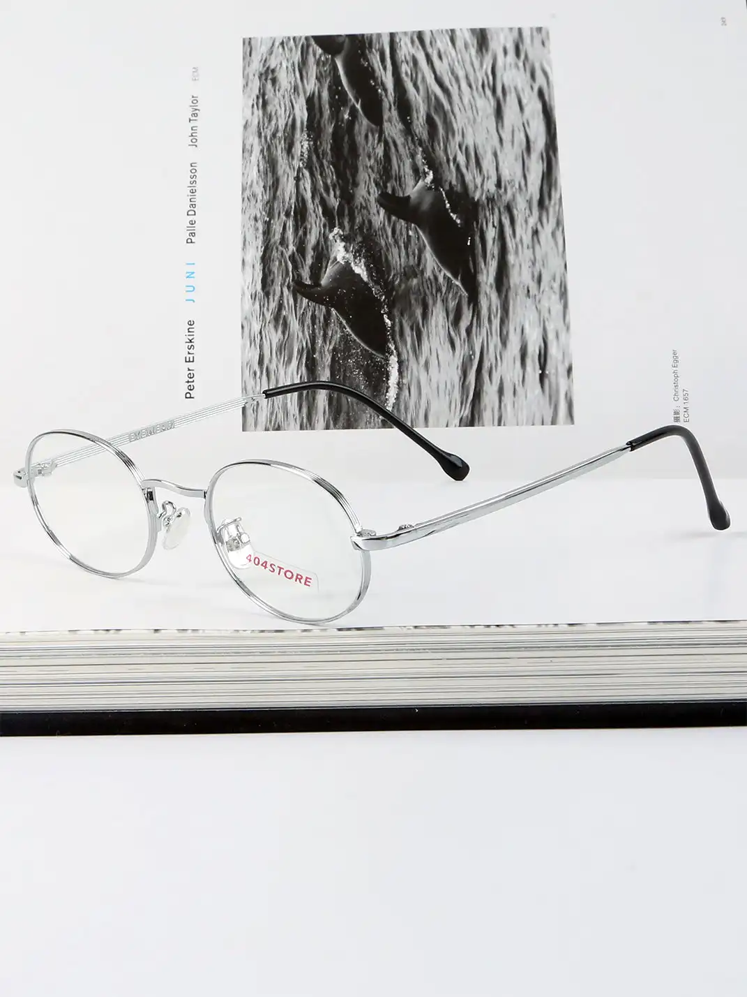 404 | Oval-Frame Alloy Anti-Blue Light Glasses