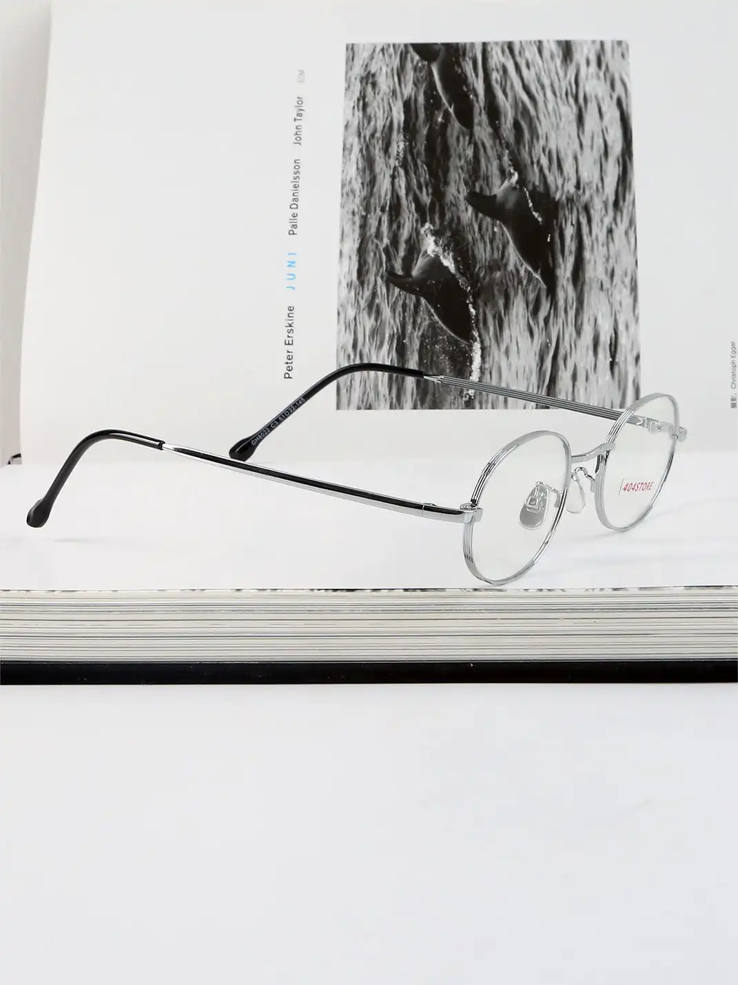 404 | Oval-Frame Alloy Anti-Blue Light Glasses