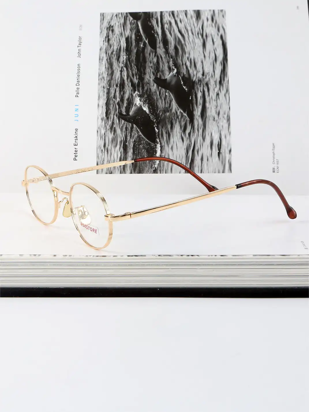 404 | Oval-Frame Alloy Anti-Blue Light Glasses