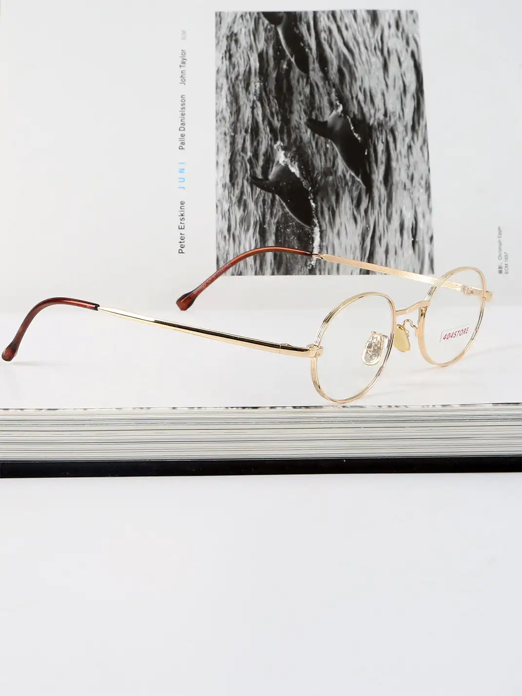 404 | Oval-Frame Alloy Anti-Blue Light Glasses