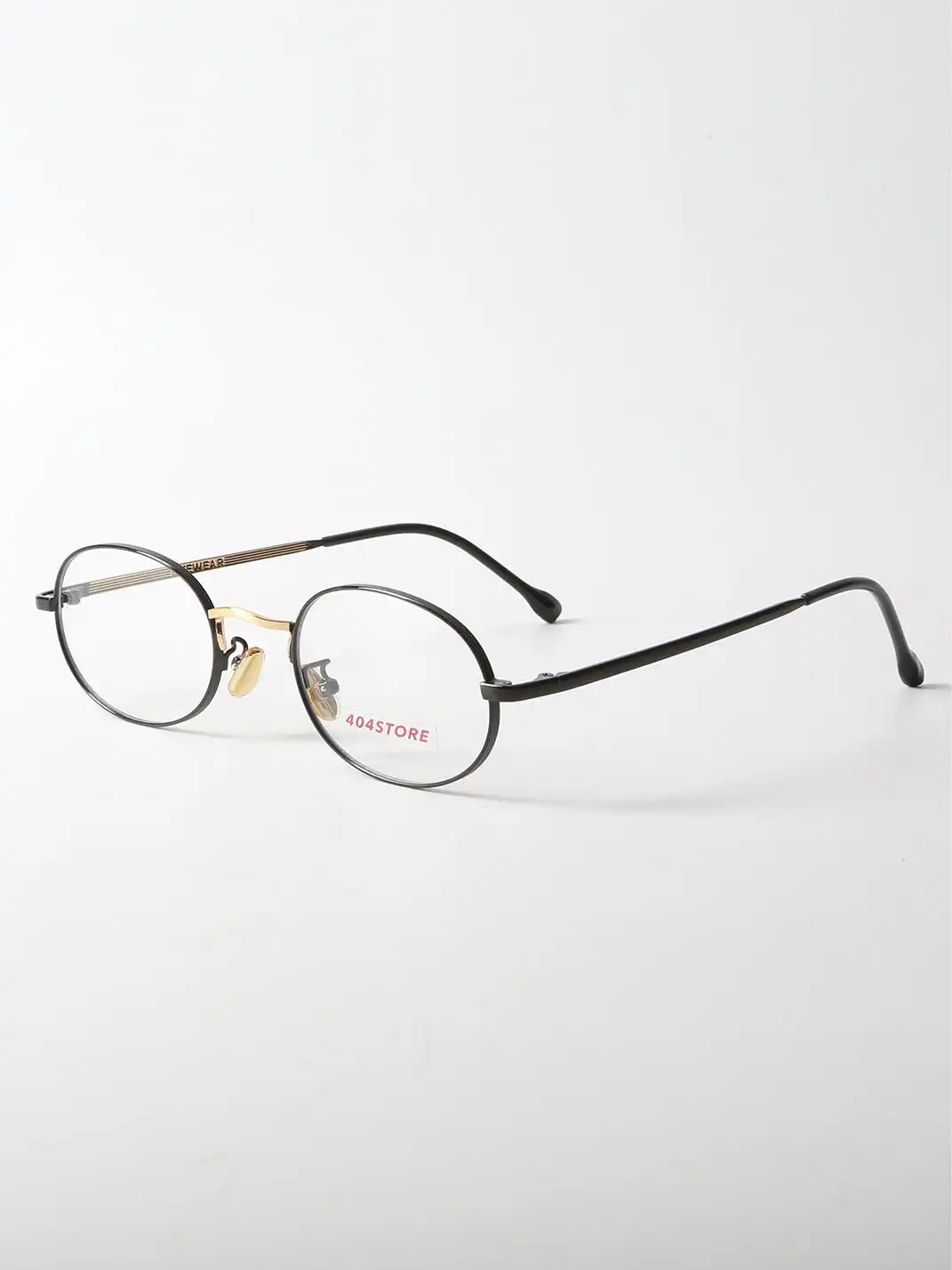 404 | Oval-Frame Alloy Anti-Blue Light Glasses