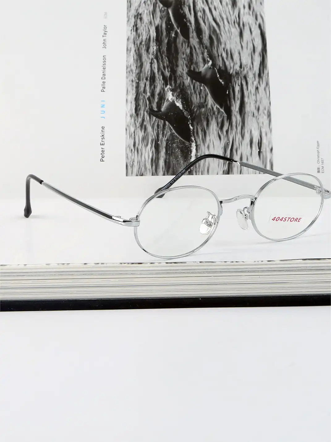 404 | Oval-Frame Alloy Anti-Blue Light Glasses