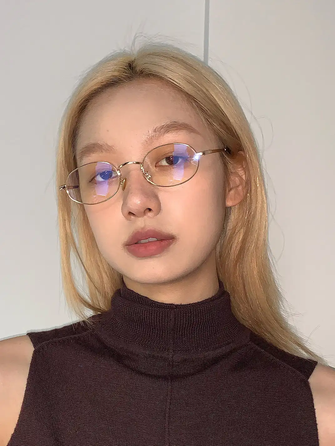 404 | Oval-Frame Alloy Anti-Blue Light Glasses