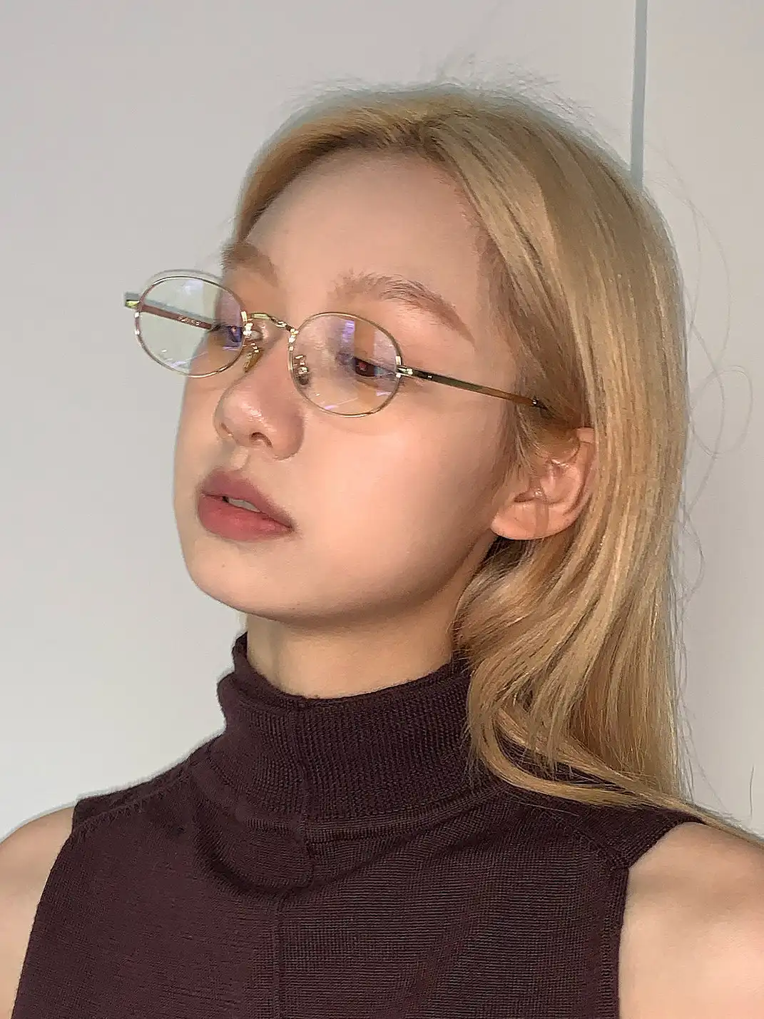 404 | Oval-Frame Alloy Anti-Blue Light Glasses