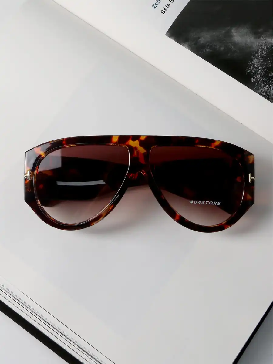404 | Large-Frame Aviator Sunglasses - 2