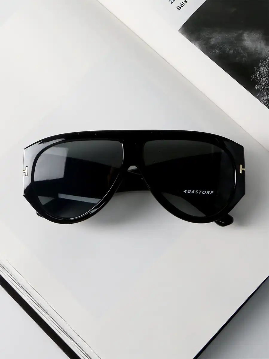 404 | Large-Frame Aviator Sunglasses - 3