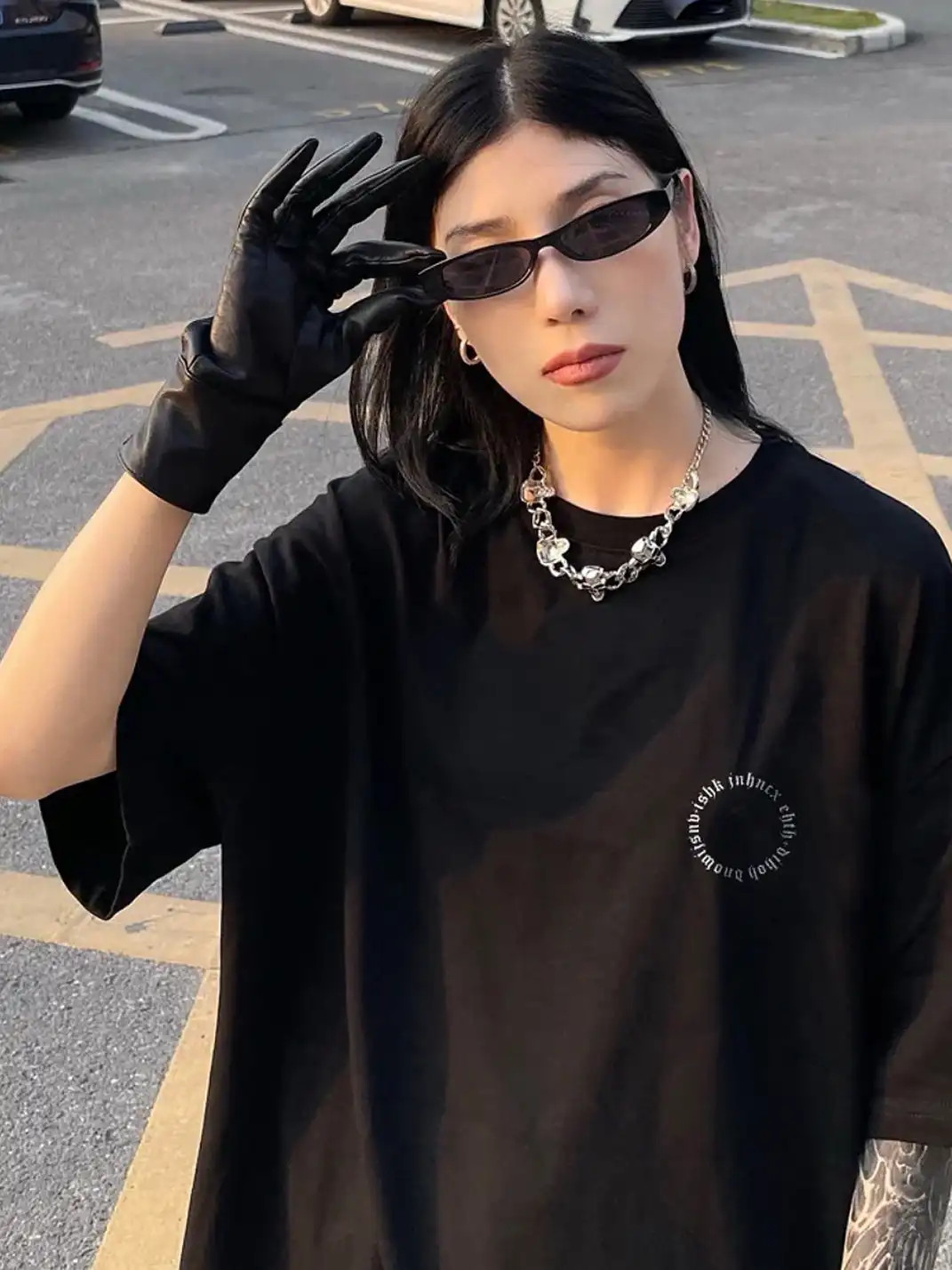 404 | Punk Flat Oval Sunglasses