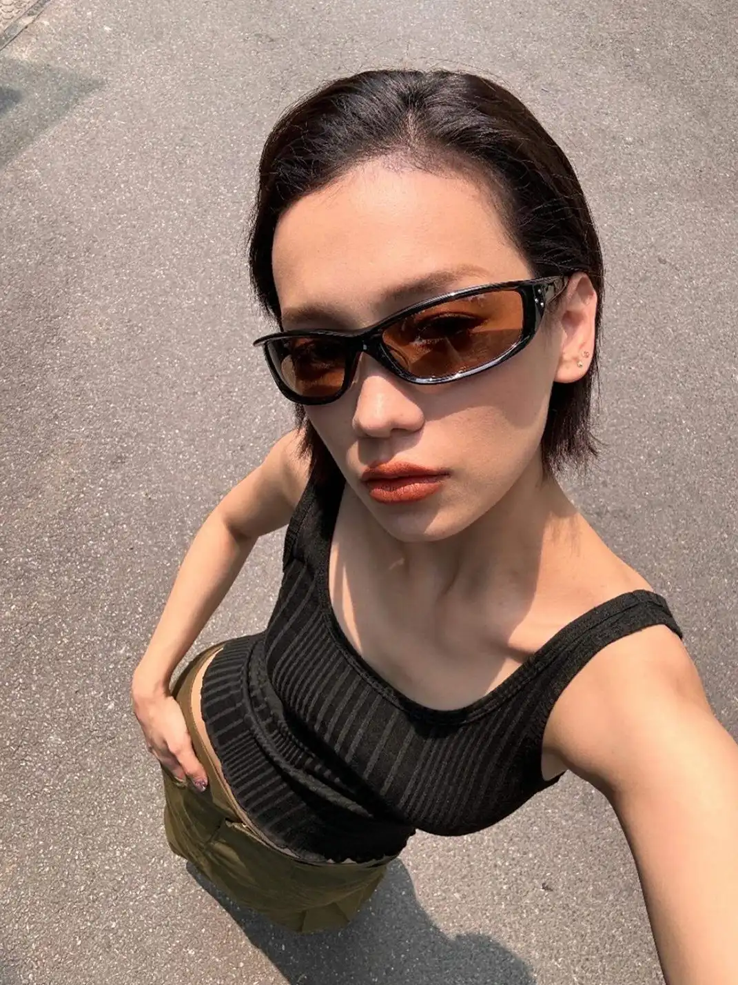 404 | Rectangular Wraparound Cycling Sunglasses
