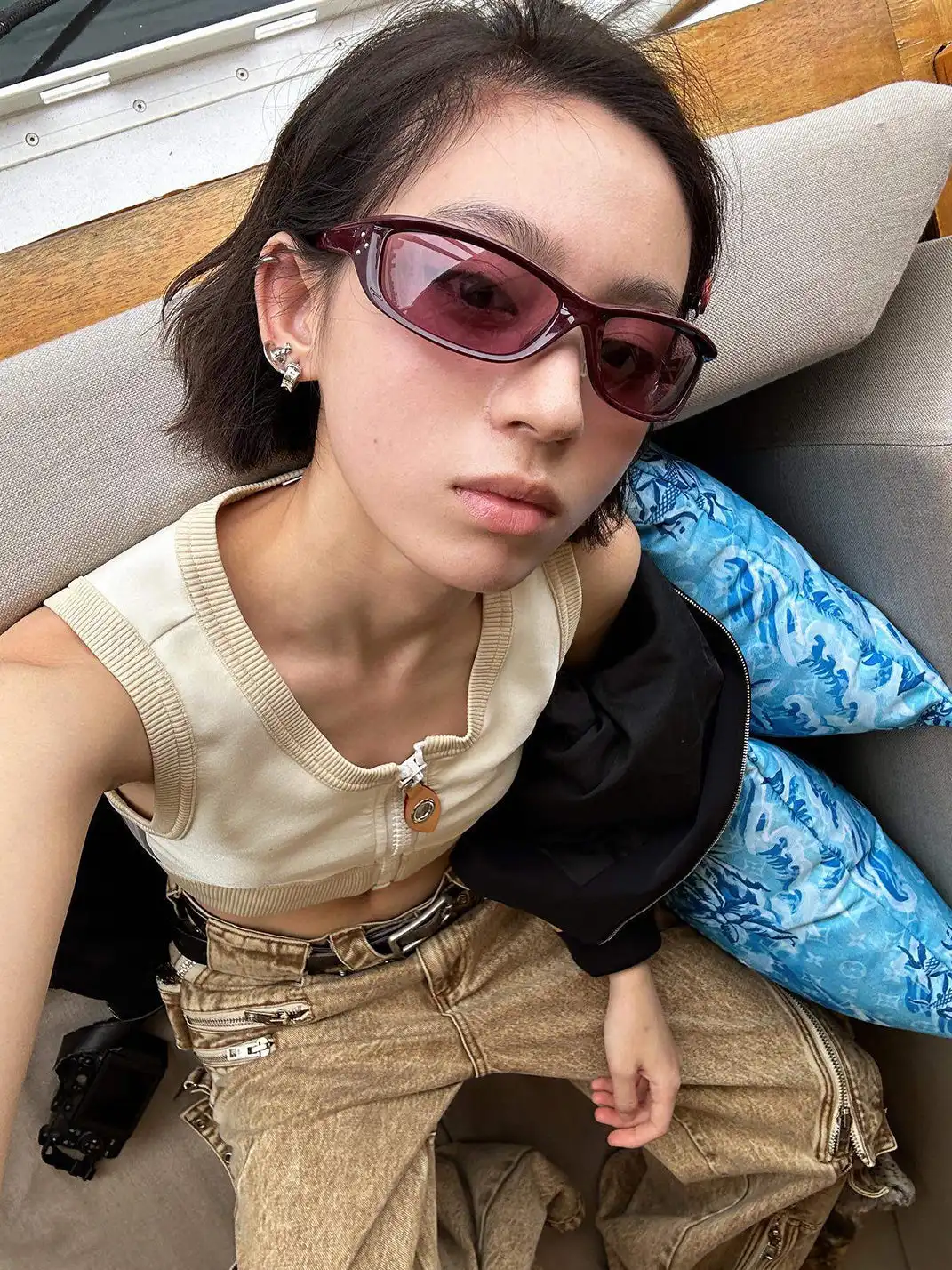 404 | Rectangular Wraparound Cycling Sunglasses