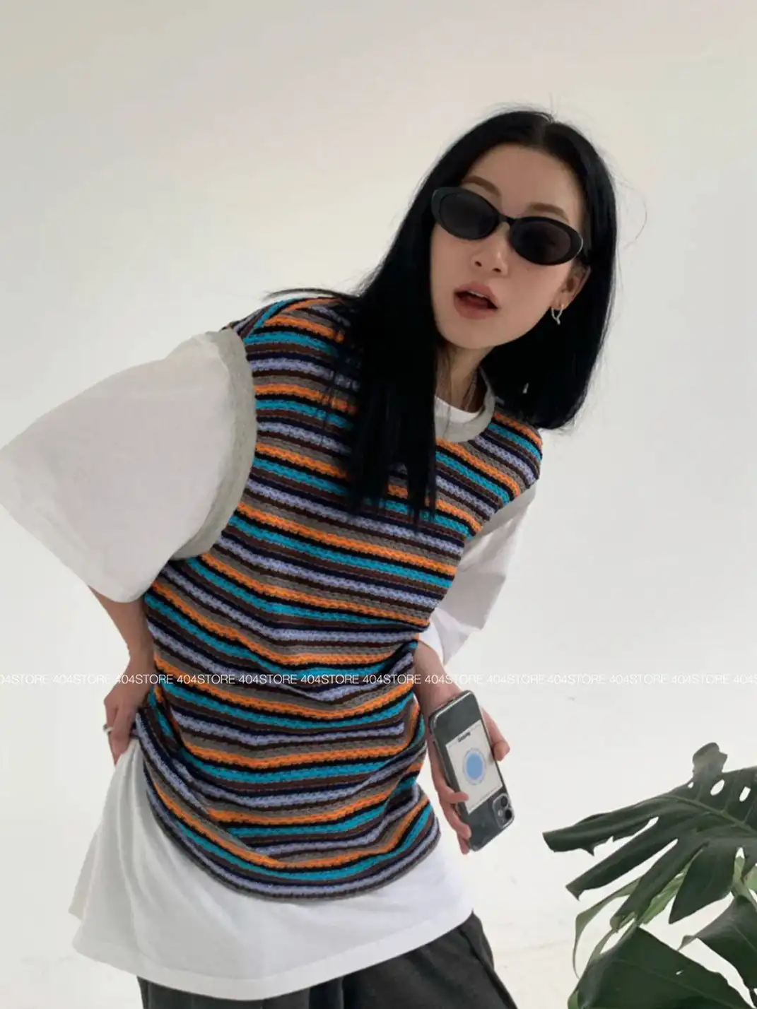 404 | Cat-Eye Oval Polarized Sunglasses
