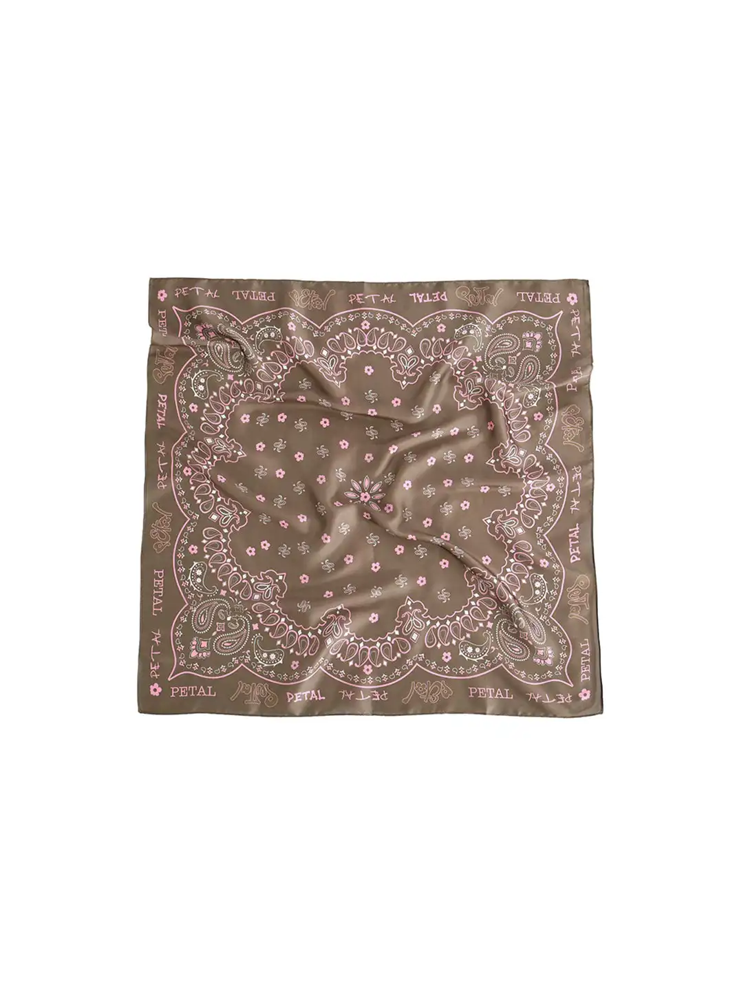 pEtaLPeTaL | "Seven Flowers" Logo Printed Silk Scarf