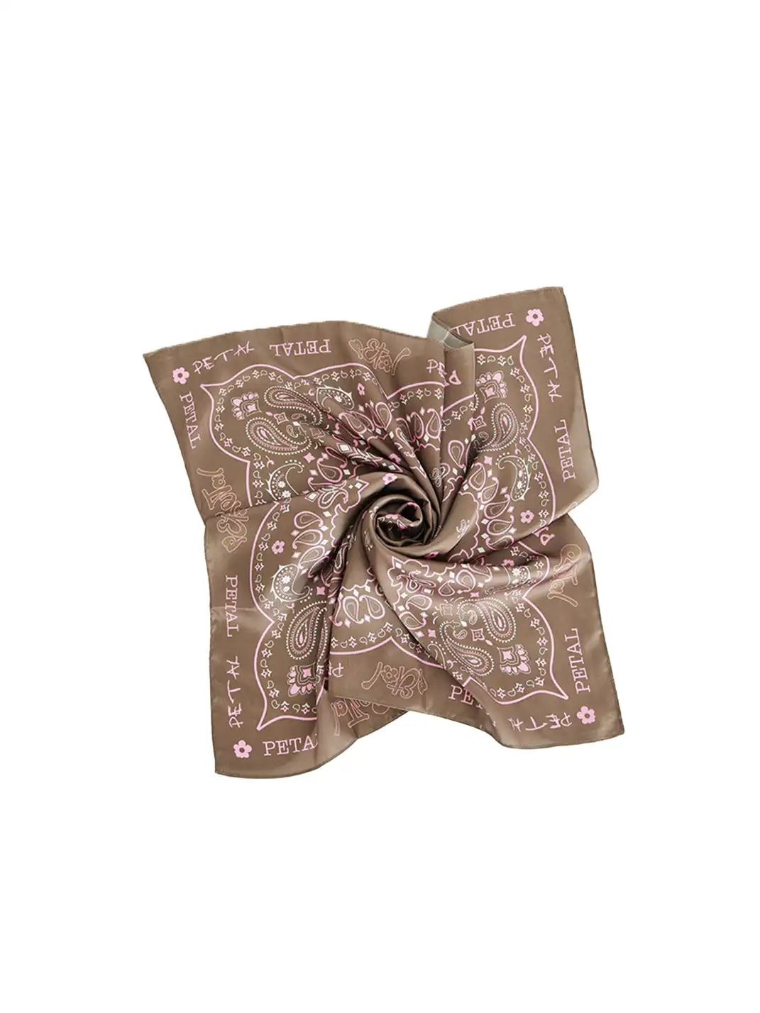 pEtaLPeTaL | "Seven Flowers" Logo Printed Silk Scarf