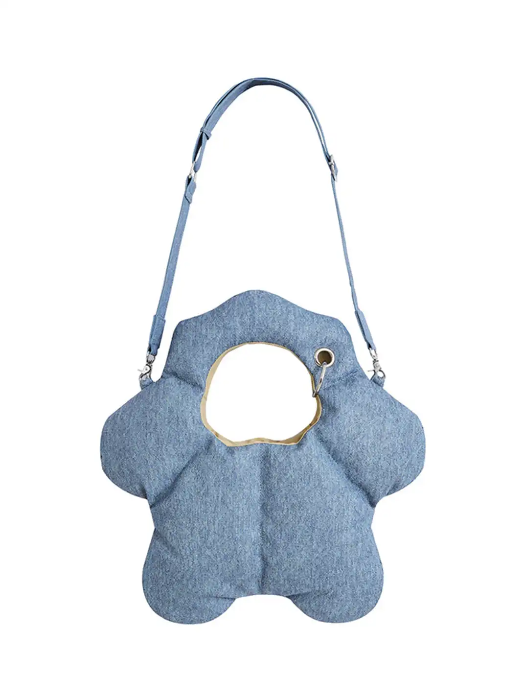 pEtaLPeTaL | Faux Denim Leather Handbag