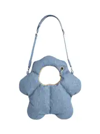 pEtaLPeTaL | Faux Denim Leather Handbag