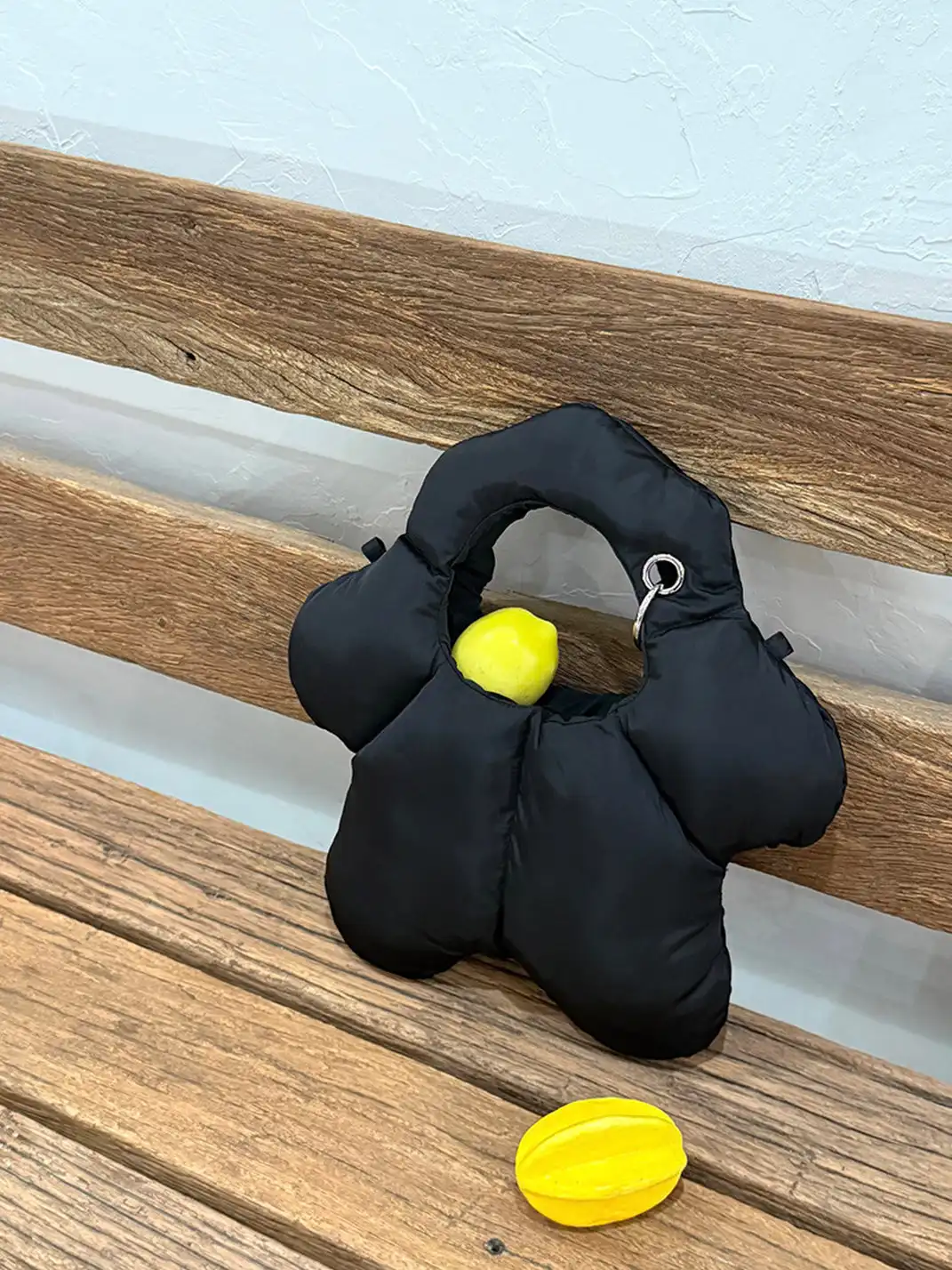 pEtaLPeTaL | Black Nylon Tote Bag