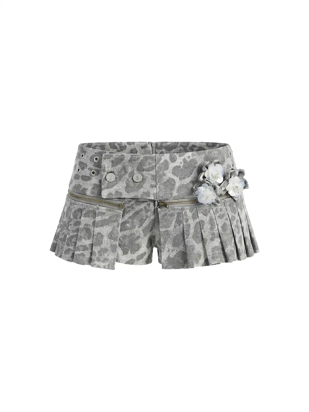 BIGGOLD | Leopard Print Pleated Mini Skirt