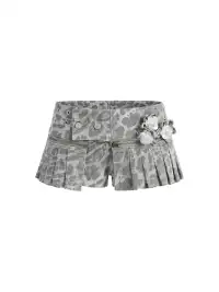 BIGGOLD | Leopard Print Pleated Mini Skirt