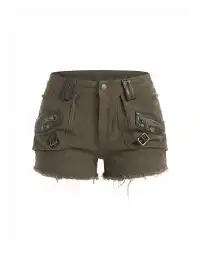 BIGGOLD | Patchwork Washed Denim Shorts