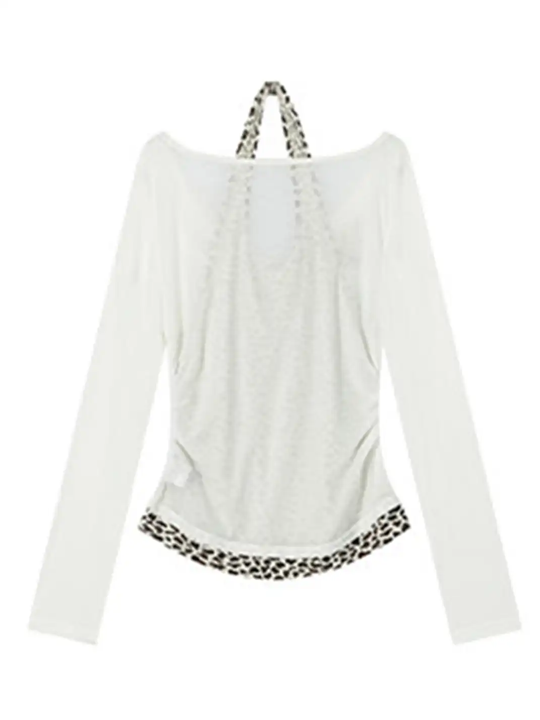 BIGGOLD | Printed Faux Two-Piece Long-Sleeved Top