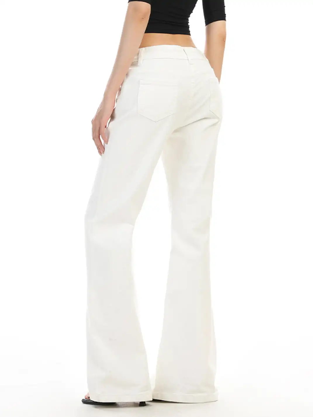 BIGGOLD | Slightly Flared Straight-Leg White Jeans
