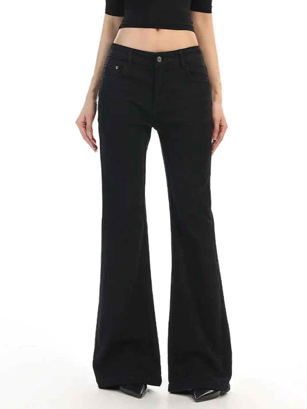 BIGGOLD | Slightly Flared Straight-Leg White Jeans