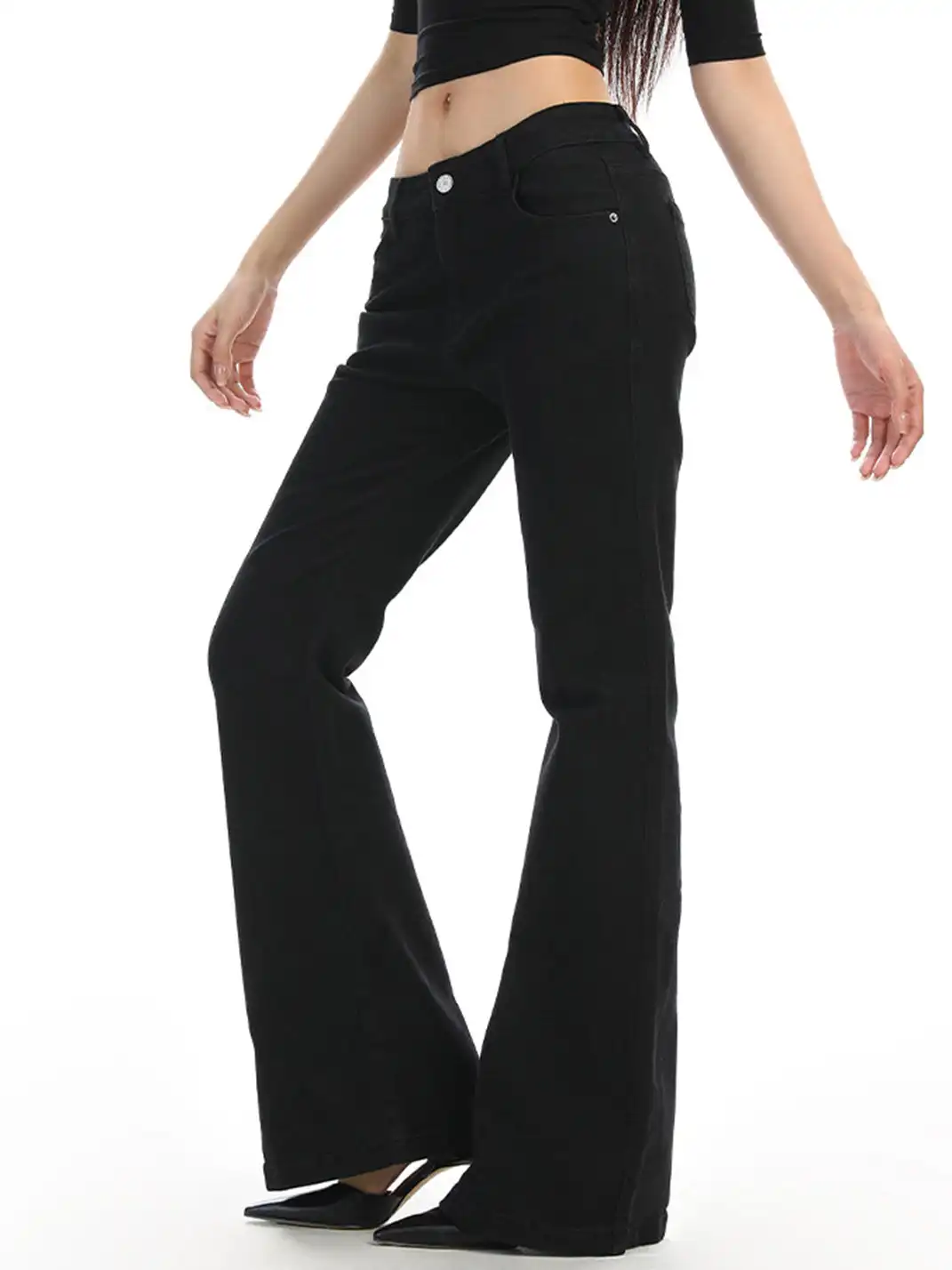 BIGGOLD | Slightly Flared Straight-Leg White Jeans