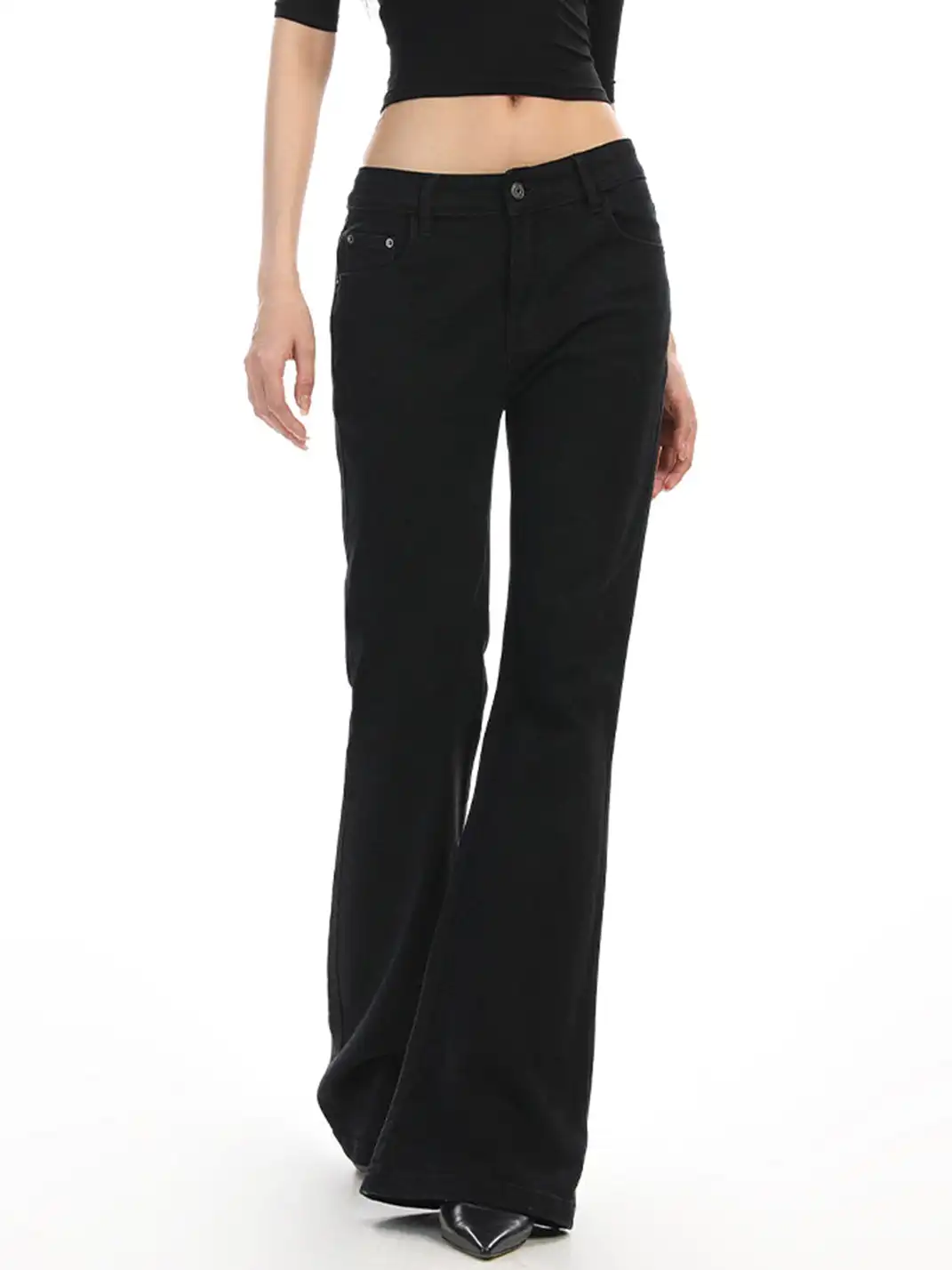 BIGGOLD | Slightly Flared Straight-Leg White Jeans