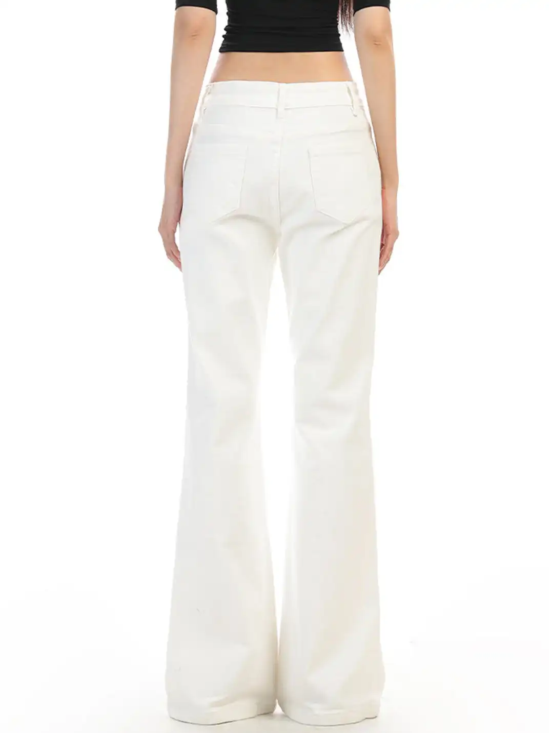 BIGGOLD | Slightly Flared Straight-Leg White Jeans