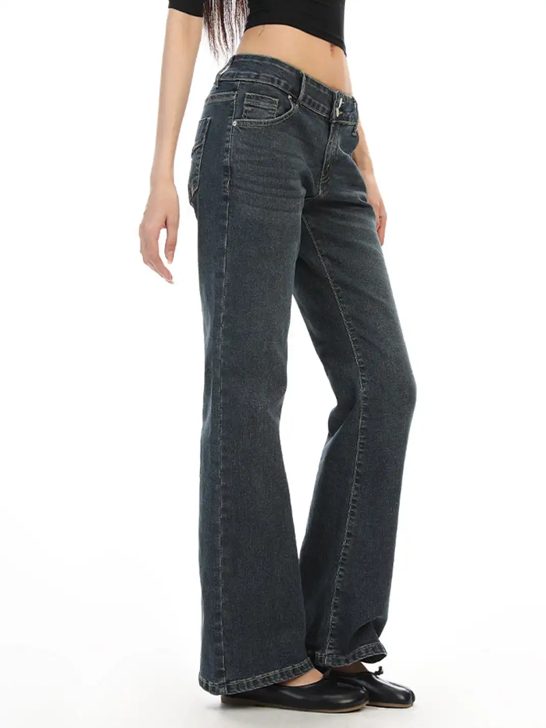 BIGGOLD | Bamboo Texture Washed Denim Jeans