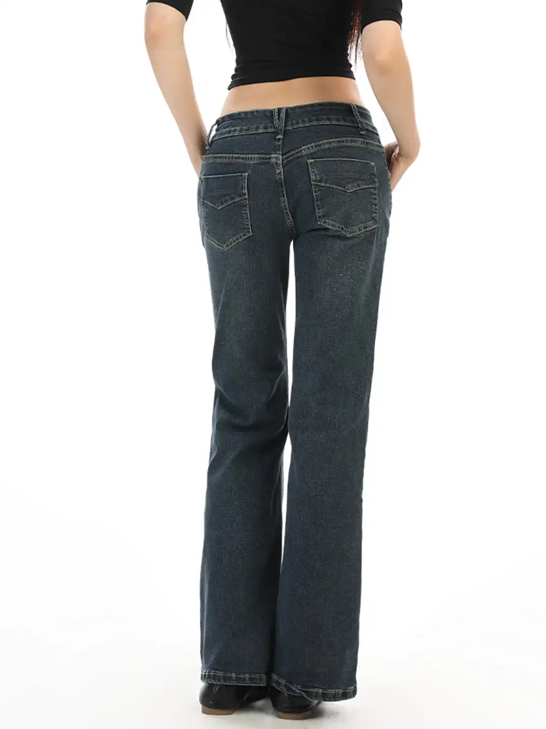 BIGGOLD | Bamboo Texture Washed Denim Jeans