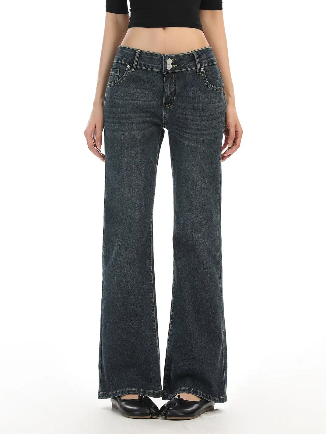 BIGGOLD | Bamboo Texture Washed Denim Jeans