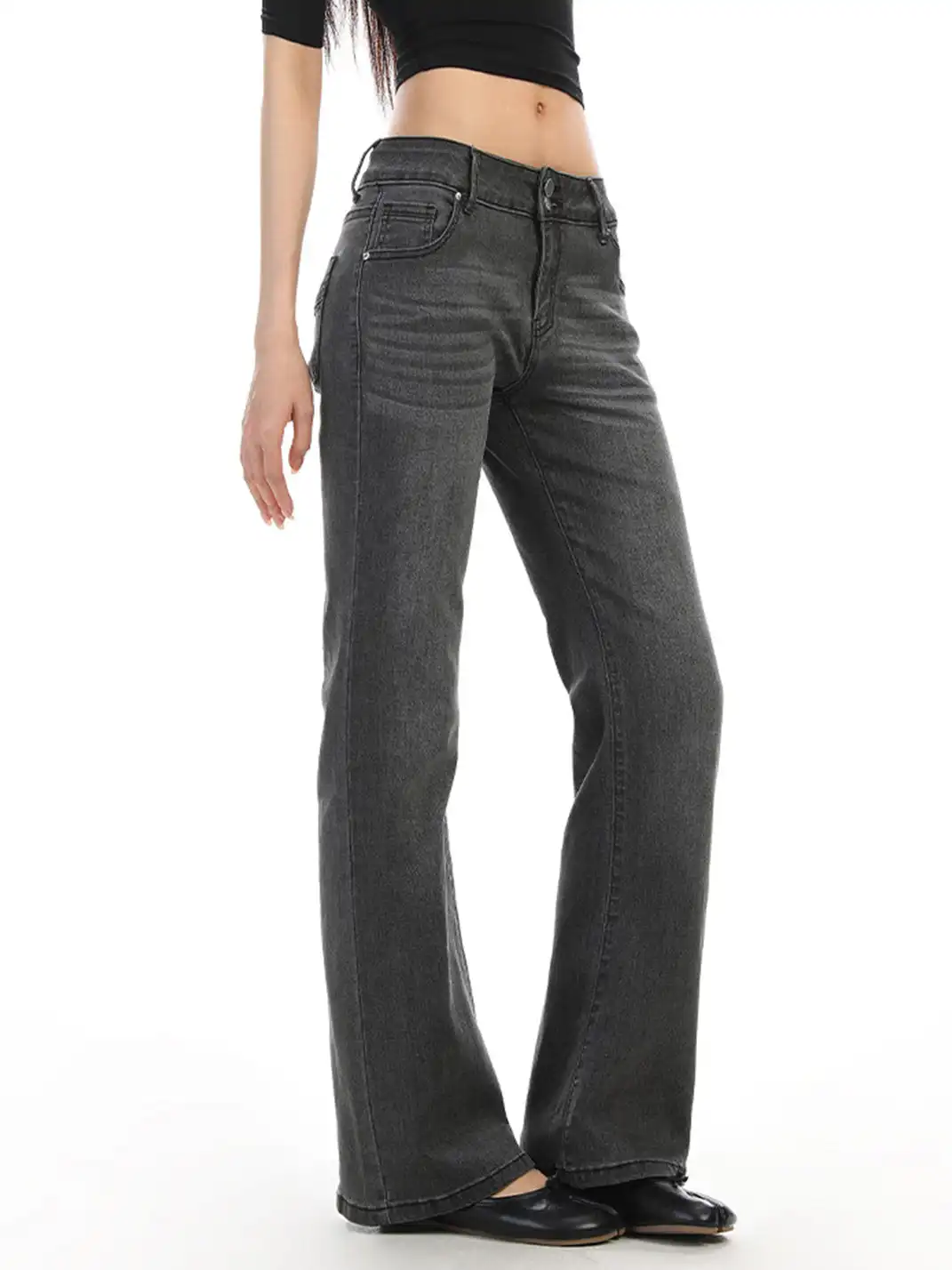 BIGGOLD | Bamboo Texture Washed Denim Jeans