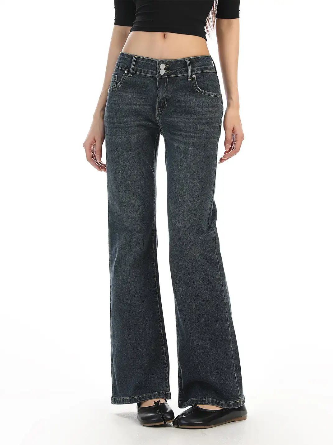 BIGGOLD | Bamboo Texture Washed Denim Jeans