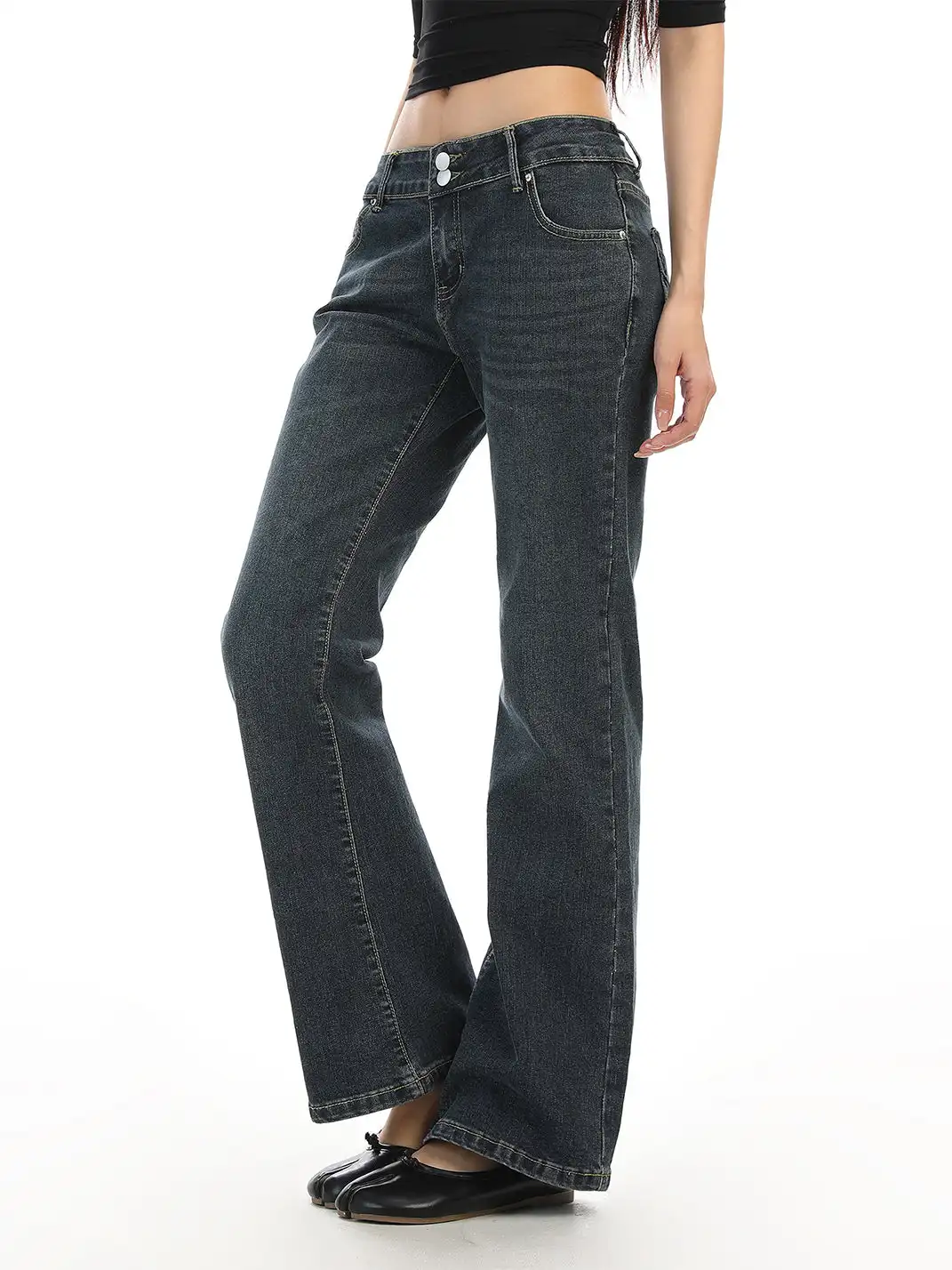 BIGGOLD | Bamboo Texture Washed Denim Jeans