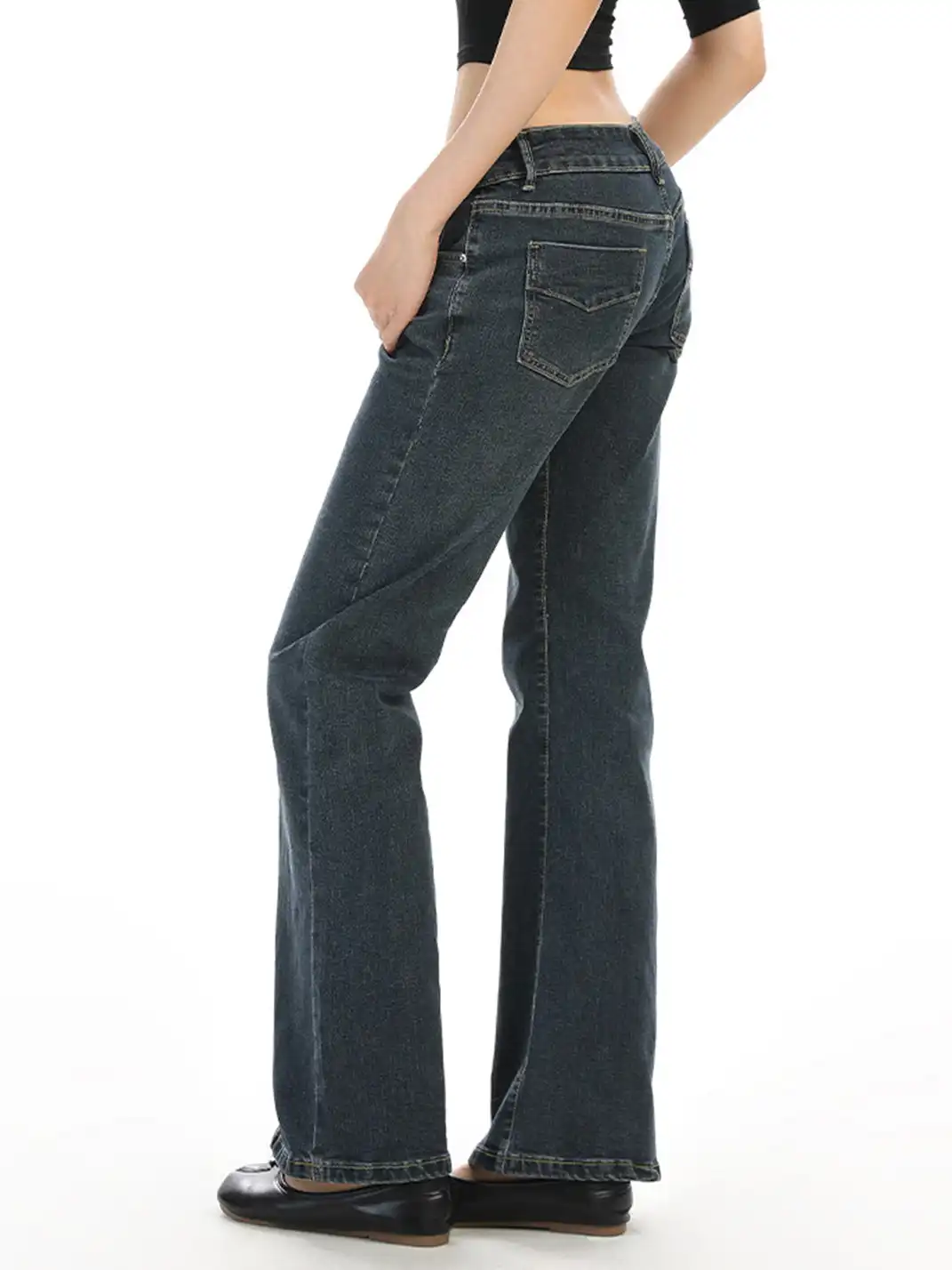 BIGGOLD | Bamboo Texture Washed Denim Jeans