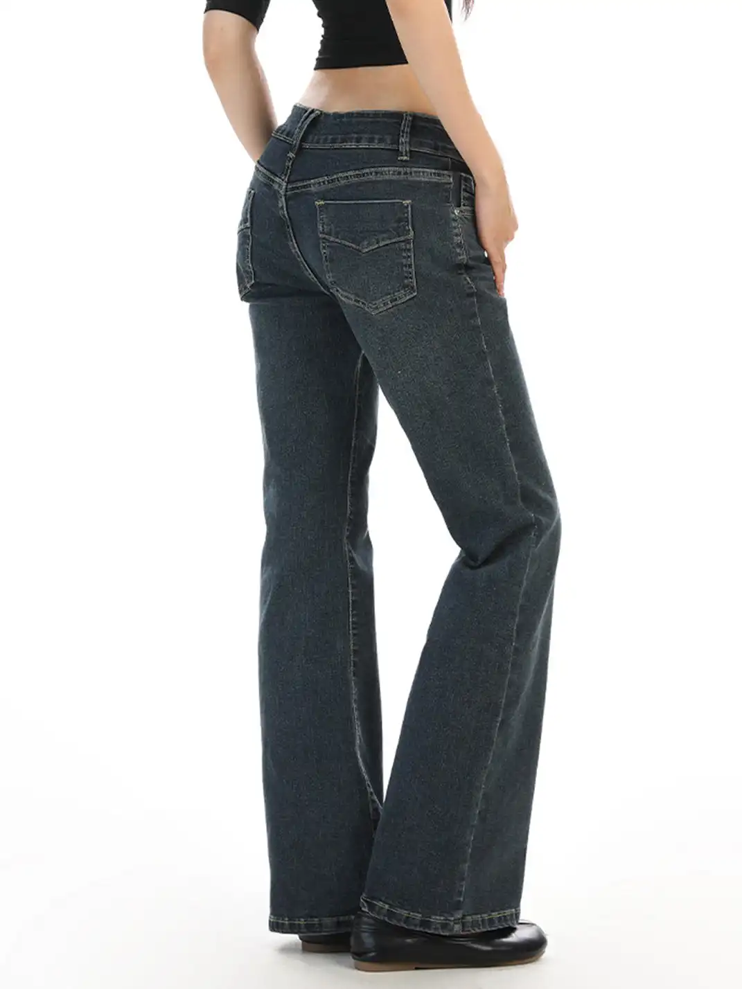 BIGGOLD | Bamboo Texture Washed Denim Jeans