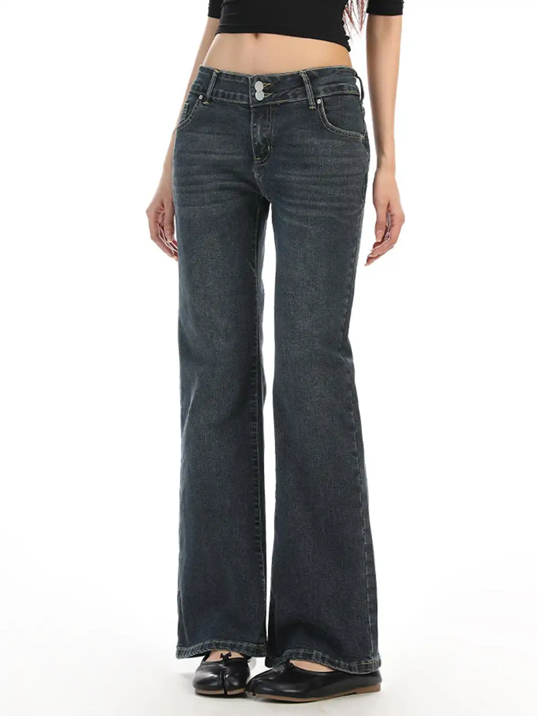 BIGGOLD | Bamboo Texture Washed Denim Jeans