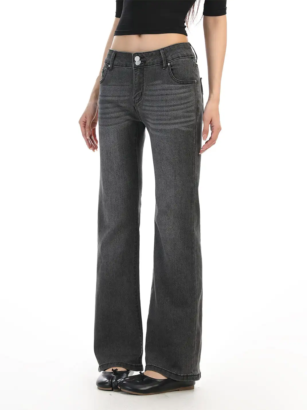 BIGGOLD | Bamboo Texture Washed Denim Jeans