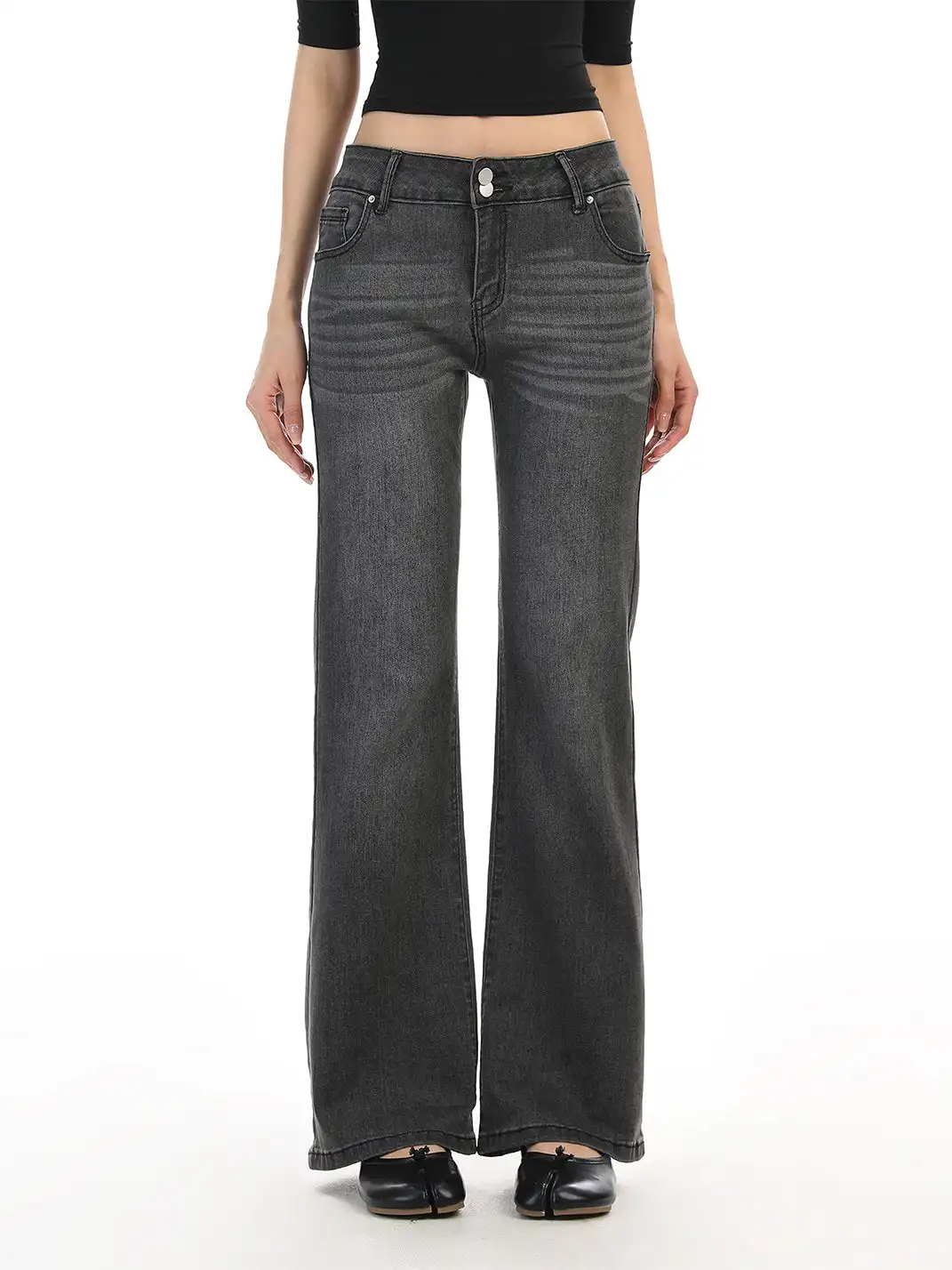 BIGGOLD | Bamboo Texture Washed Denim Jeans